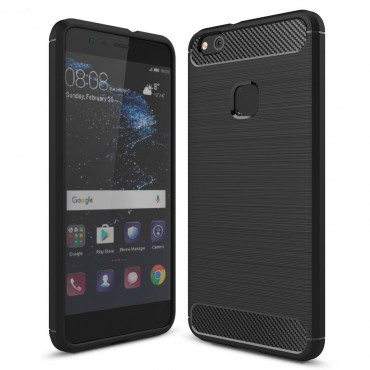 TPU gel maska "Brushed Carbon" za Huawei P10 Lite - crna