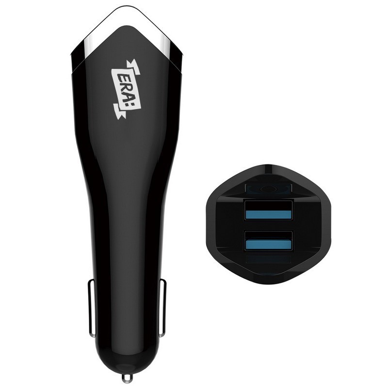 3-Pack USB punjač za vozilo Era: Rocket - crna