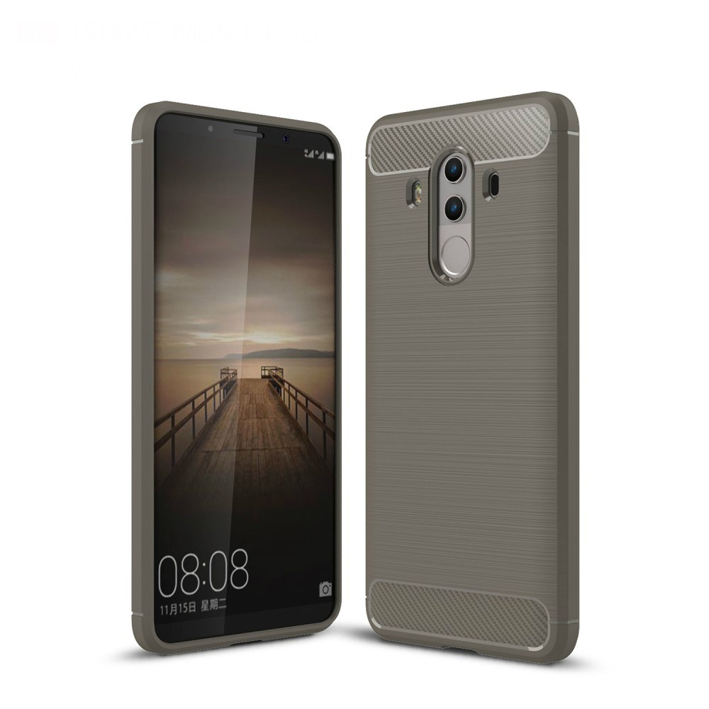 TPU gel maska "Brushed Carbon" za Huawei Mate 10 Pro -siva