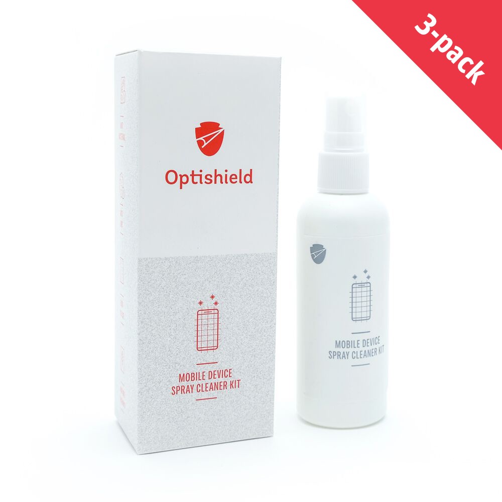 3-Pack čistača u spreju i krpica od mikrofibre za čiššćenje zaslona Optishield
