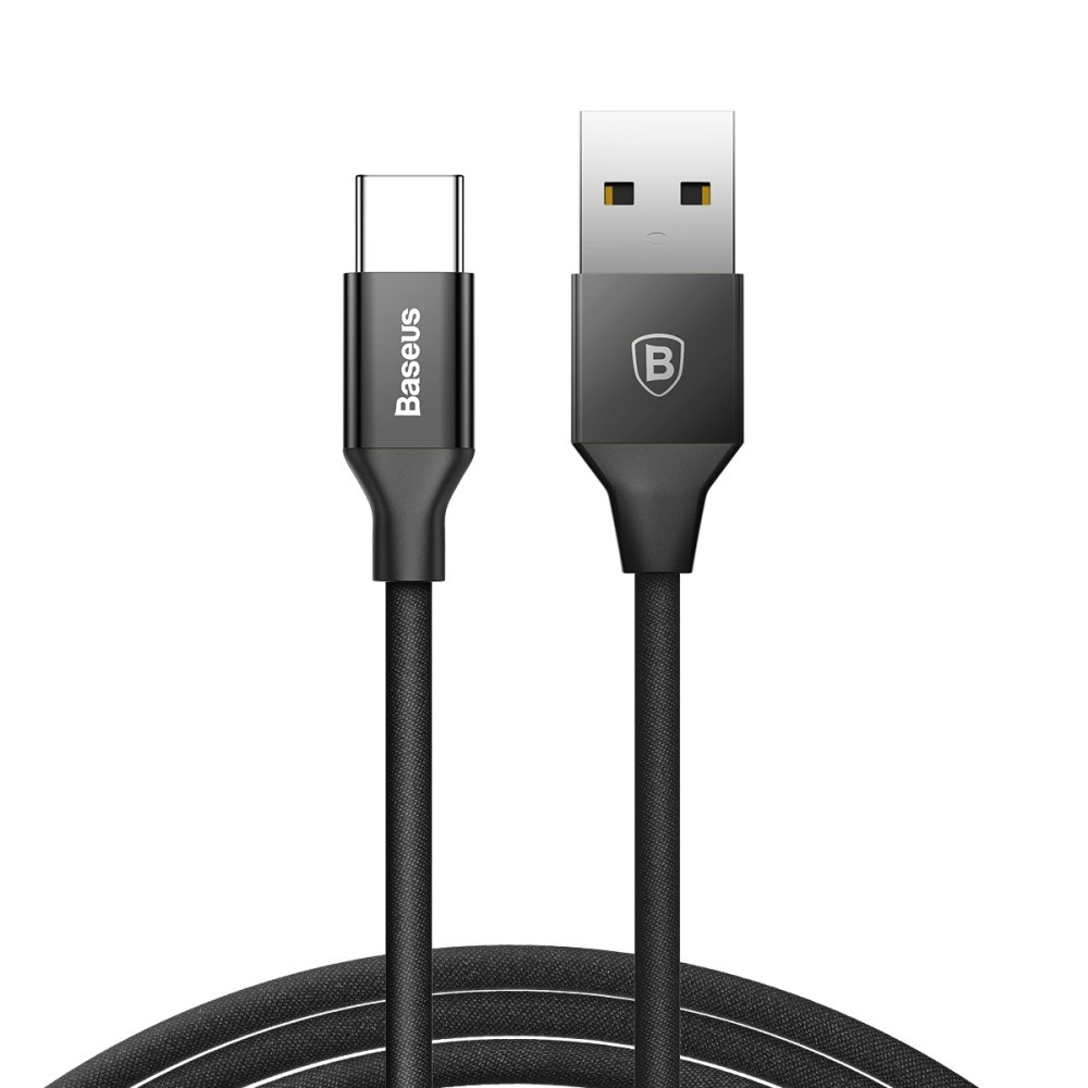 Pleteni USB-C kabel Baseus "Yiven" - crna