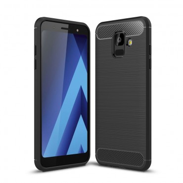 TPU gel maska "Brushed Carbon" za Samsung Galaxy A6 2018 - crna