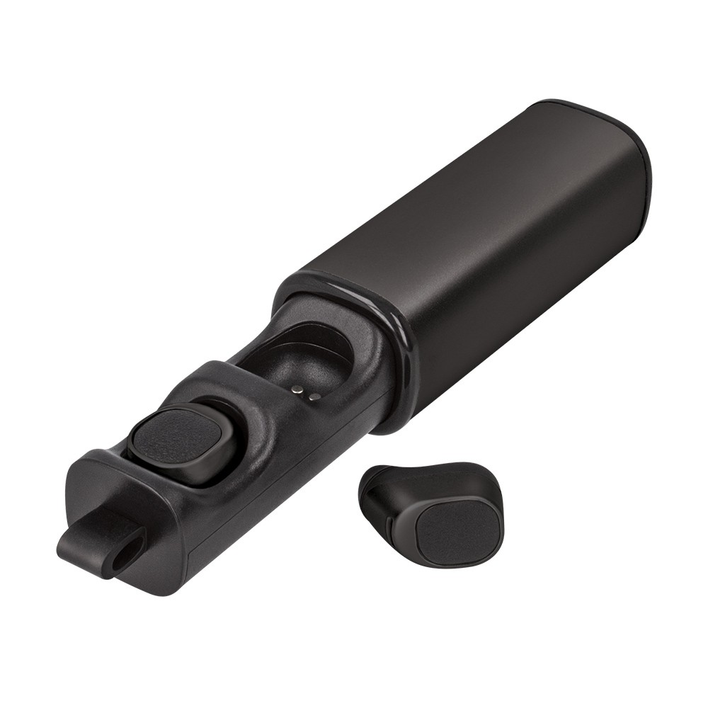 Earbuds bežične bluetooth slušalice "True Wireless" s prijenosnom stanicom za punjenje - crne