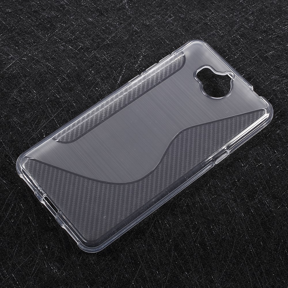 TPU gel maska "S-Line" Huawei Y5 2017 / Y6 2017 - prozirna
