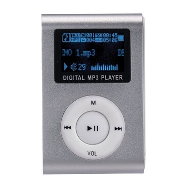 MP3 player s LCD zaslonom "Clip 2" - srebrna