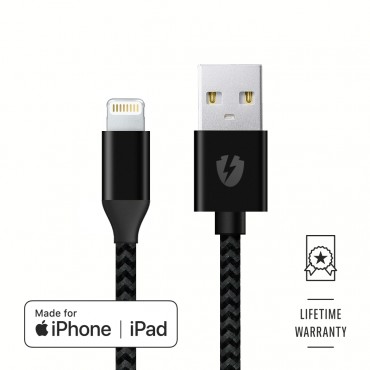 MFI Lightning kabel Optishield® THOR s dodatkom kevlara i doživotnim jamstvom – 1.2m