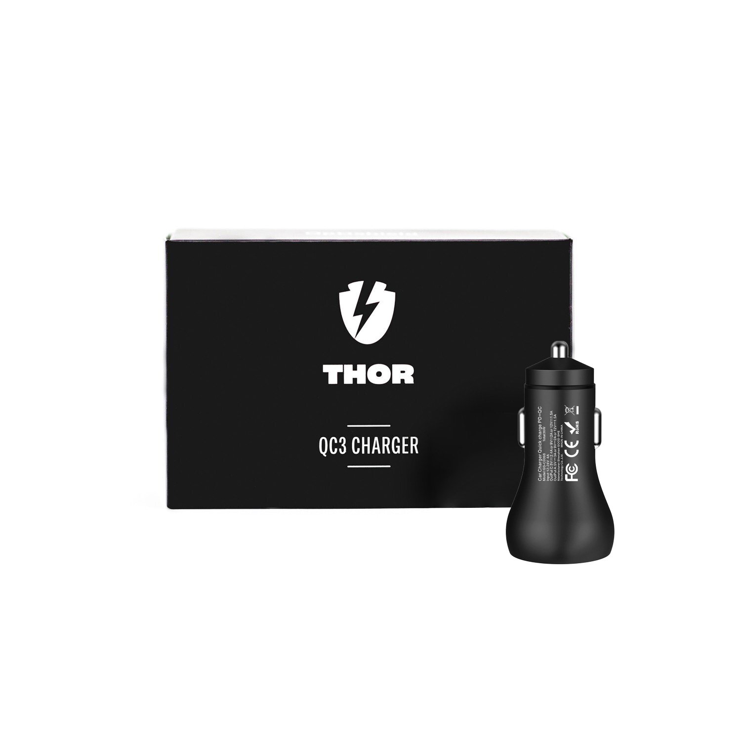 Punjač za vozilo Optishield® THOR Quick Charge 3.0 i Power Delivery 20W