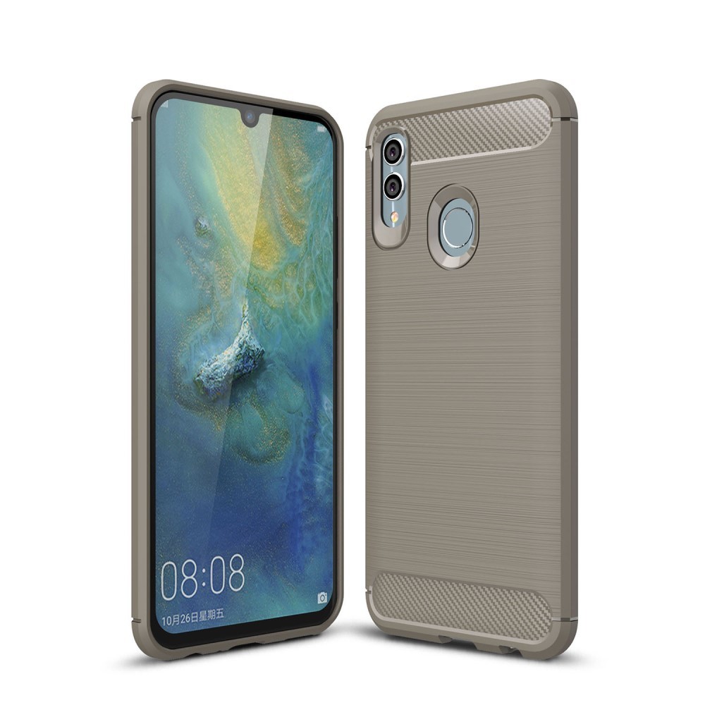 TPU gel maska "Brushed Carbon" za Huawei Honor 10 Lite -siva