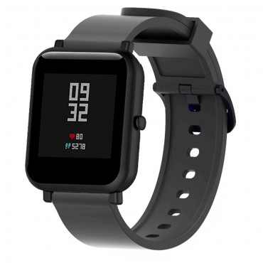Silikonski remen za Xiaomi Amazfit "Bip" - crna