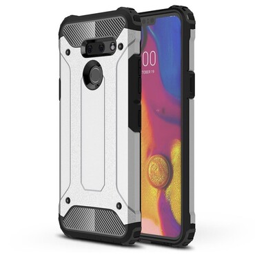 Robusna maska "Rock" za LG G8 ThinQ - srebrna Robusna maska "Rock" za LG G8 ThinQ - srebrna