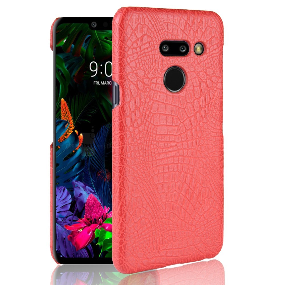 Maska"Croc" za LG G8 ThinQ iz umjetne kože - crvena