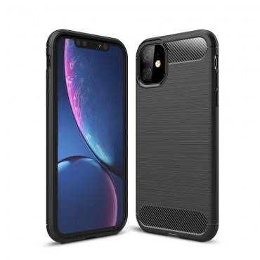 TPU gel maska "Brushed Carbon" za iPhone 11 - crna