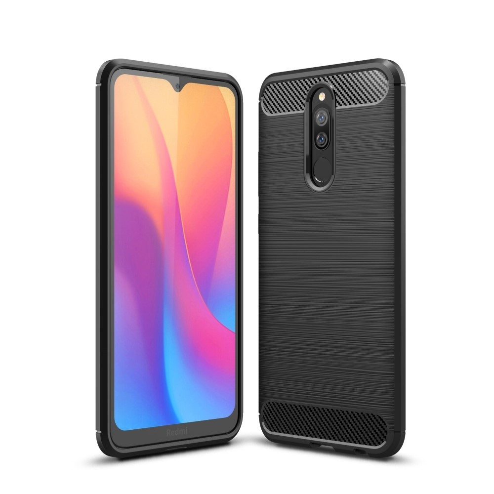 TPU gel maska "Brushed Carbon" za Xiaomi Redmi 8 - crna
