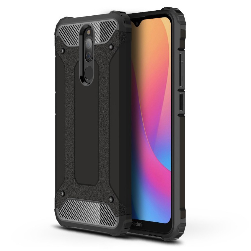 Robusna maska "Rock" za Xiaomi Redmi 8 - crna
