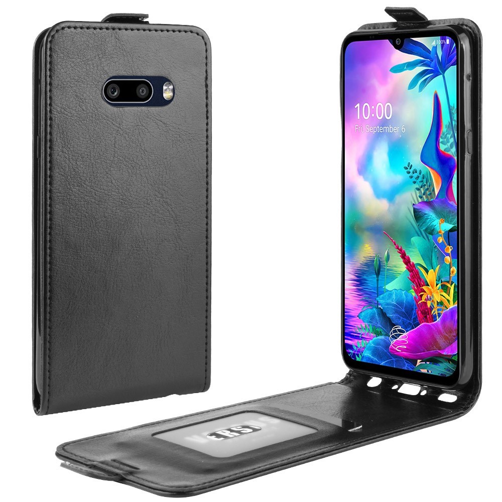 Modni flip torbica za LG G8x ThinQ - crna