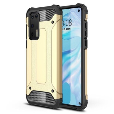 Robusna maska "Rock" za Huawei P40 - zlatne boje