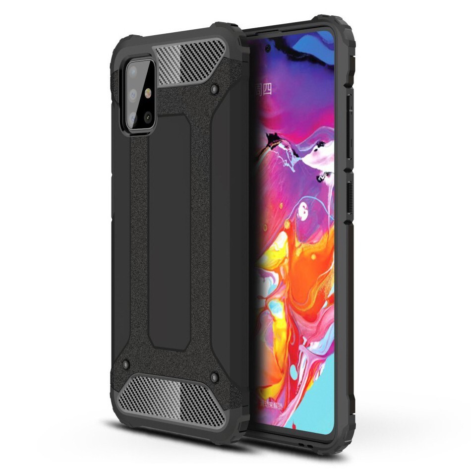 Robusna maska "Rock" za Samsung Galaxy A51 - crna