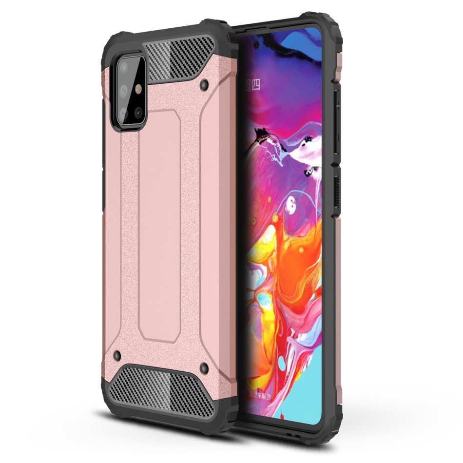 Robusna maska "Rock" za Samsung Galaxy A51 - ružičasta