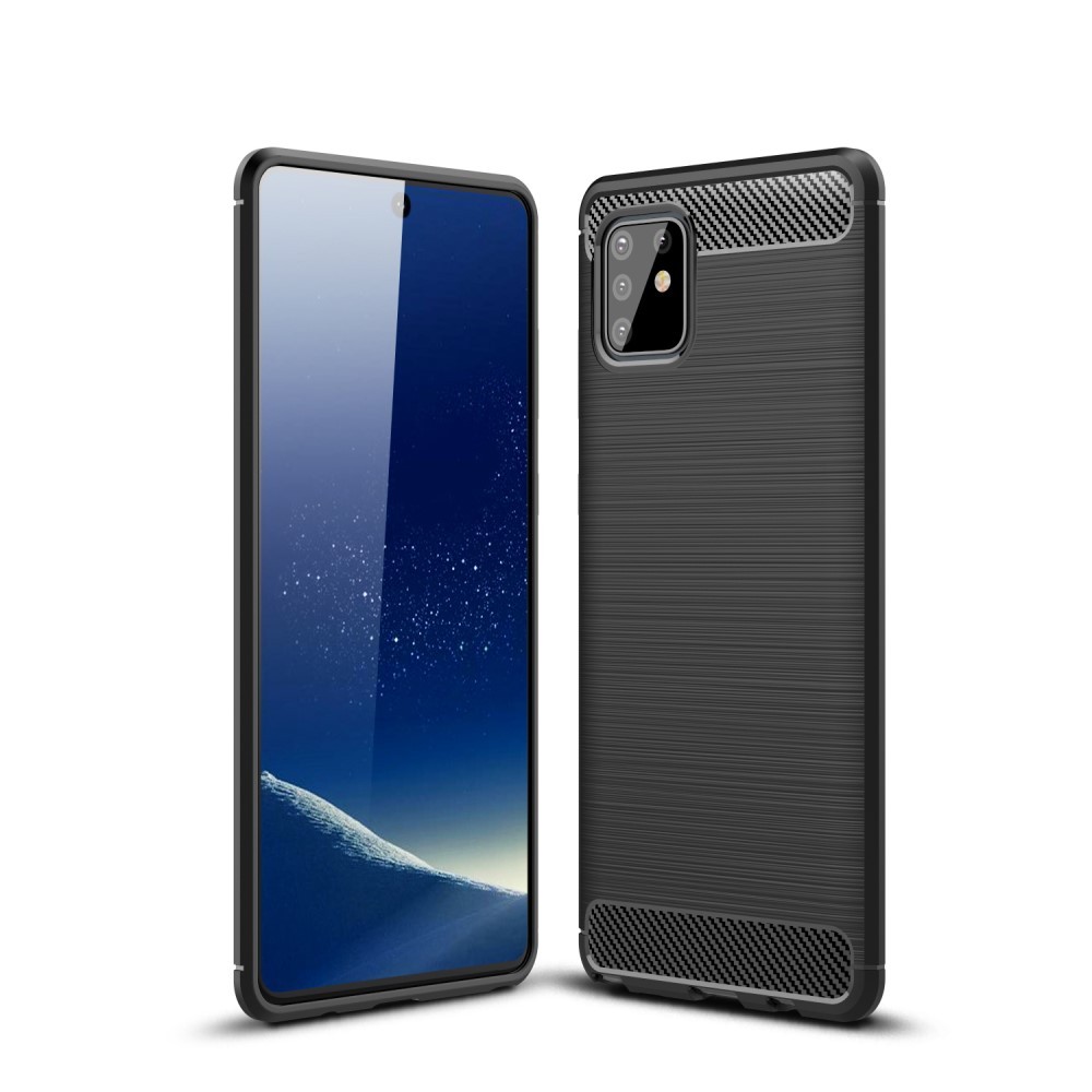 TPU gel maska "Brushed Carbon" za Samsung Galaxy Note 10 Lite - crna