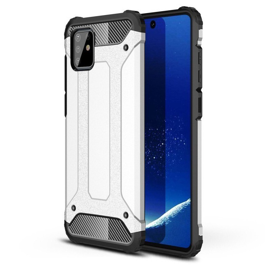 Robusna maska "Rock" za Samsung Galaxy Note 10 Lite - srebrna
