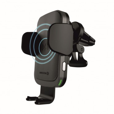 Pametni automobilski stalak za utor za ventilaciju s brzim bežičnim punjenjem 15W Swissten S-Grip