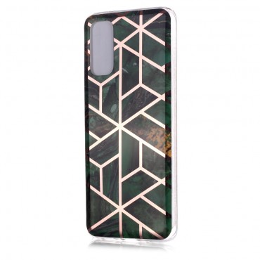 TPU gel maska "Metal Marble" za Samsung Galaxy S20 - zelena