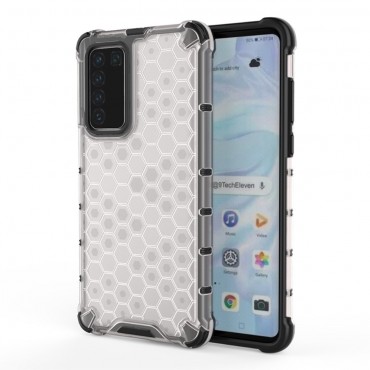 TPU gel maska "Honeycomb" za Huawei P40 - bijela