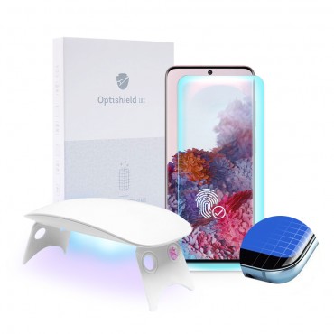 Premium zaštitno staklo Optishield Lux za Samsung Galaxy S20 i UV lampica