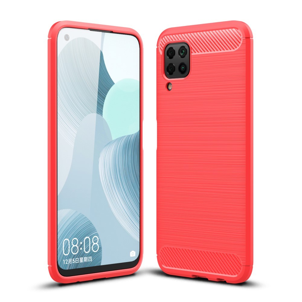 TPU gel maska "Brushed Carbon" za Huawei P40 Lite - crvena