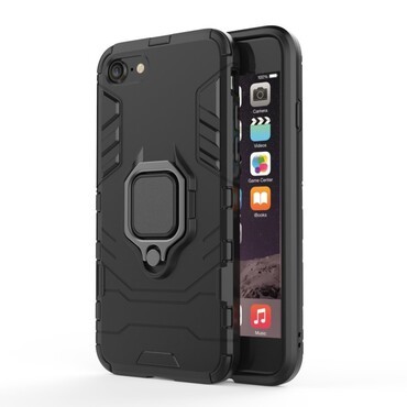 Robusna maska "Impact X Ring" za iPhone SE 2022 / iPhone SE 2020 - crna