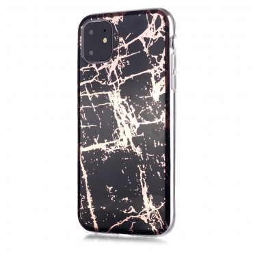 TPU gel maska "Metal Marble" za iPhone 11 - crna