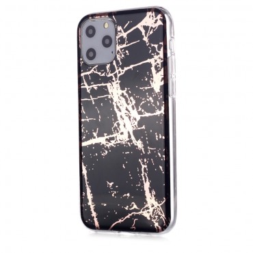 TPU gel maska "Metal Marble" za iPhone 11 Pro - crna