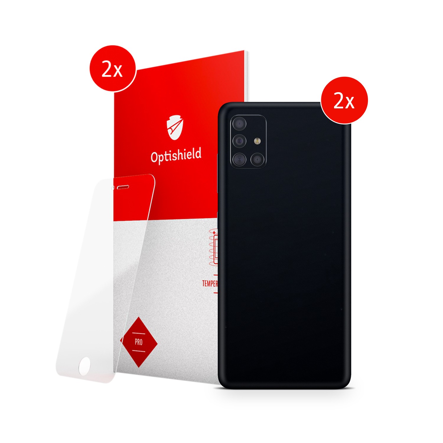 EXO® by Optishield 360° paket dva skina i dva zaštitna stakla za Samsung Galaxy A51