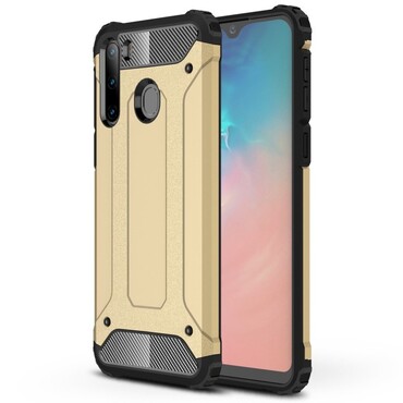 Robusna maska "Rock" za Samsung Galaxy A21 - zlatne boje Robusna maska "Rock" za Samsung Galaxy A21 - zlatne boje