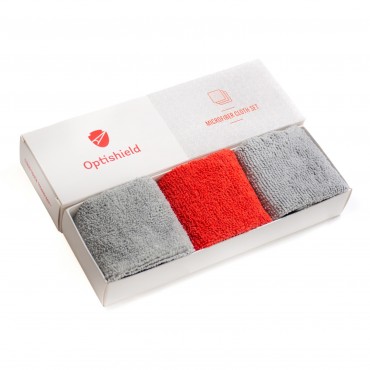 Komplet tri mekih krpica čišćenje iz mikrovlakana Optishield© za čistoću ekrana