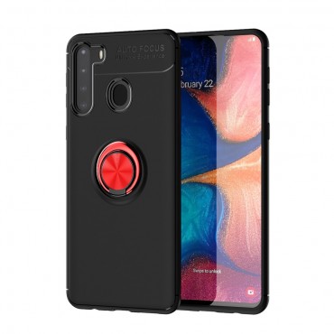 TPU gel maska "Multi Ring" za Samsung Galaxy A21 - crno-crvena