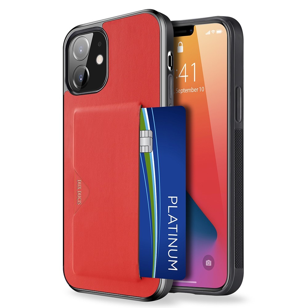 Hibriden TPU maska "Skin Holder" za iPhone 12 Mini - crvena