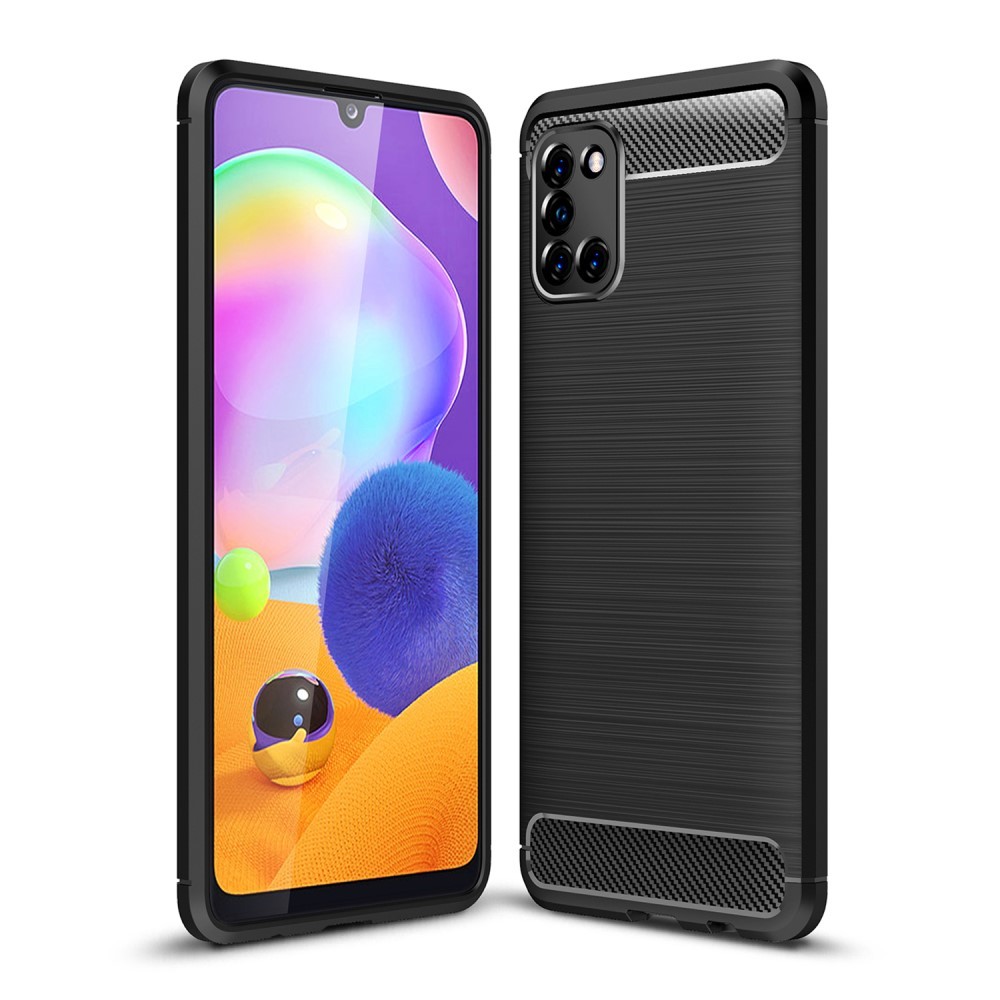 TPU gel maska "Brushed Carbon" za Samsung Galaxy A31 - crna