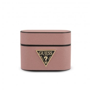 Silikonska torbica Guess "Triangle" za Apple AirPods Pro - ružičasta