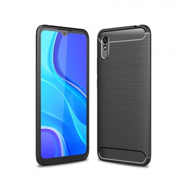 TPU gel maska "Brushed Carbon" za Xiaomi Redmi 9A / Redmi 9AT - crna