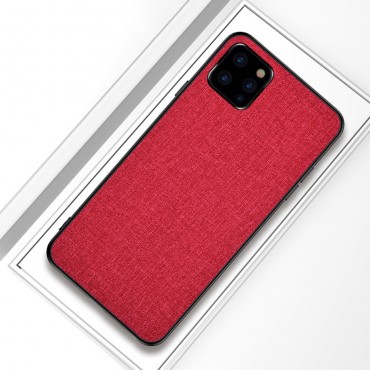 Hibridna TPU maska "Cloth" za iPhone 12 Mini - crvena