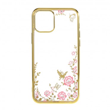 TPU gel maska "Rhinestone Butterfly" za iPhone 12 Pro Max - zlat