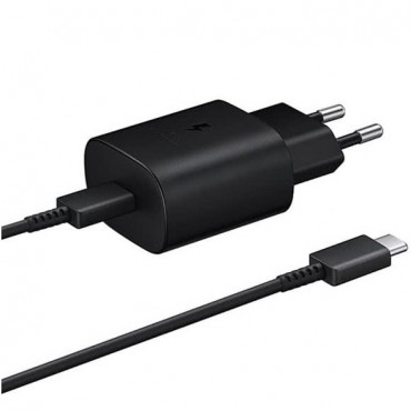 Originalni zidni punjač i USB-C kabel Samsung EP-TA800XB 25W - crni