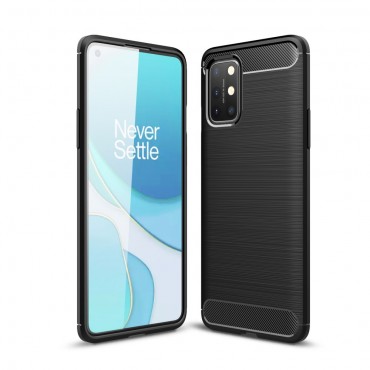 TPU gel maska  "Brushed Carbon" za OnePlus 8T - crna