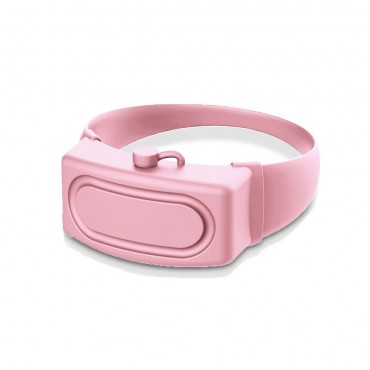 Silikonska narukvica s posudicom"Squeezy" za priručnu dezinfekciju - roza