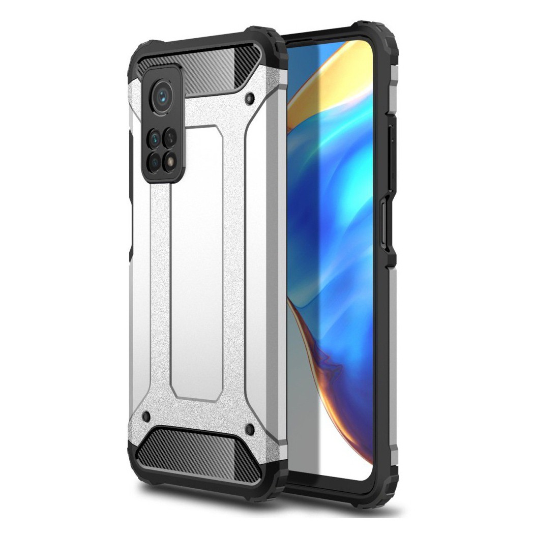 Robusna maska "Rock" za Xiaomi Mi 10T / Mi 10T Pro - srebrna