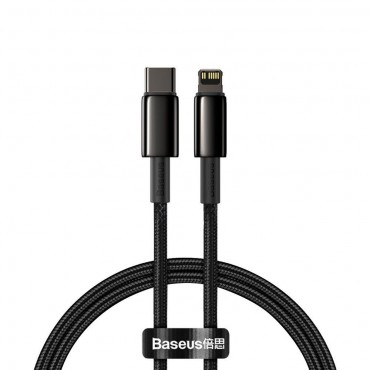 USB-C u Lightning pleteni kabel Baseus "Smart" s PD 20W punjenjem - 2m - crni