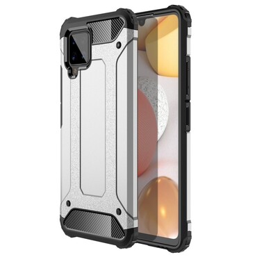 Robusna maska  "Rock" za Samsung Galaxy A42 5G - srebrna