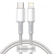 USB-C u Lightning pleteni kabel Baseus "Smart" s PD 20W punjenjen - 2m - bijeli