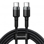 USB-C u USB-C pleteni kabel Baseus "Cafule" 100W - 2m - crni